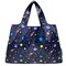 Wrapables Large Foldable Tote Nylon Reusable Grocery Bags, 6 Pack, Cosmic Dreams